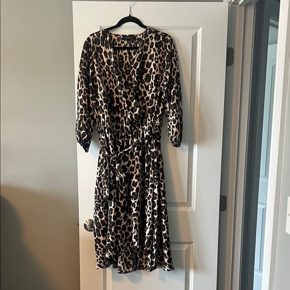Lane Bryant Animal Print Long Sleeve Dress